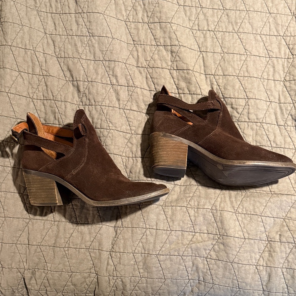 Lucky Brand Dark Brown Ankle Booties